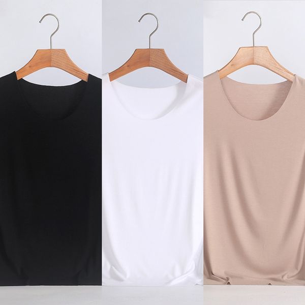 

new coat t-shirt spring and summer tailoring seamless long sleeve t-shirt for women with a solid round neck oversized bottoming ekqs, White