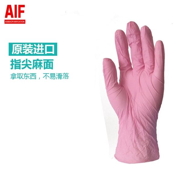 

pink anti-corrosion waterproof beauty salon dental inspection special industrial disposable acrylic gloves