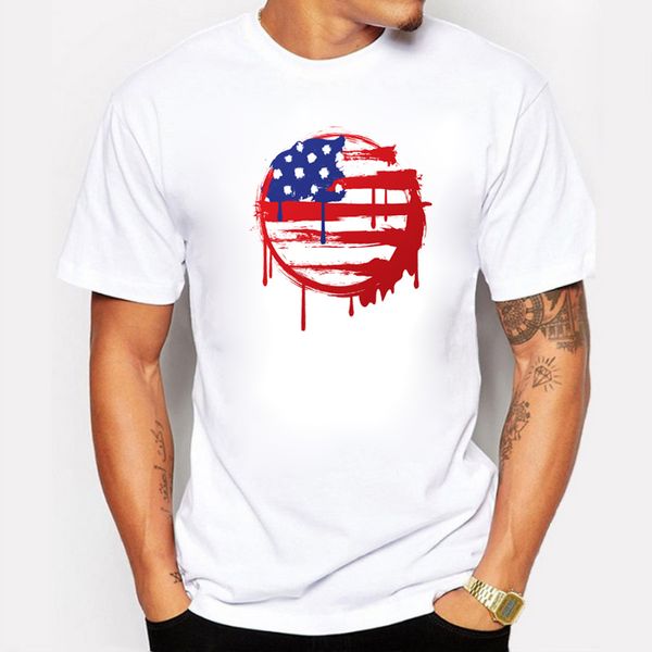 

sport the fashion graffiti men's non-mainstream sprayed design t shirt hip hop short sleeve men t-shirt tees