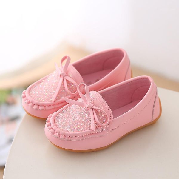 

athletic & outdoor j ghee fashion kids shoes princess candy color pu leather with rhinestone shiny girls single children casual sneaker 21-3, Black