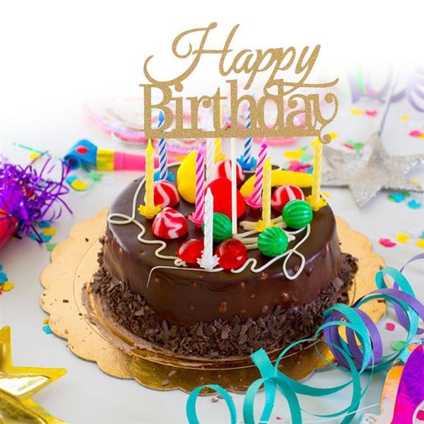 

10 pcs happy birthday cake er cake decorations party supplies