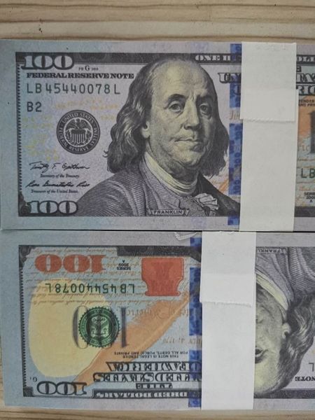 

2021 cross border hot sale 100 simulation new $100 movie shooting props exercise props currency game substitute 01