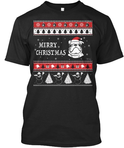 

merry christmas pug face standard t shirt printed t shirts short sleeve hipster tee cool sport hooded sweatshirt hoodie