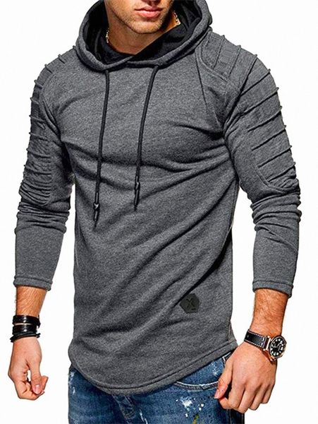 

men raglan sleeve drawstring hoodie z0hi#, Black