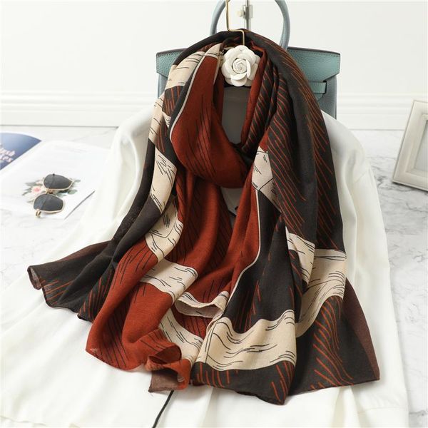 

2020 new winter scarf for women cotton feeling large shawl scarves lady hijab wwraps female print bufanda, Blue;gray