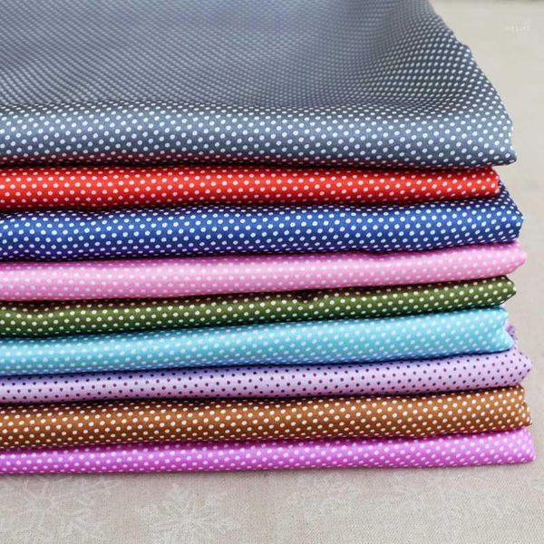 

mini polka dot print fabric craft diy clothing material textile satin1, Black;white