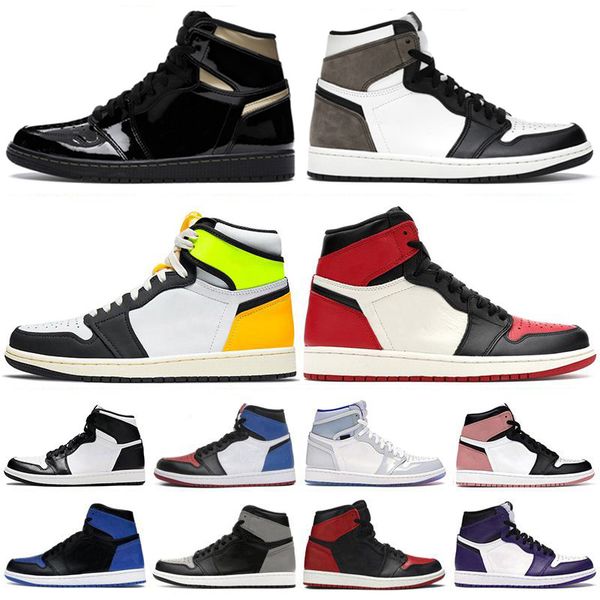 

basketball shoes 1s high og men women jumpman 1 mid light smoke grey black metallic gold obsidian 4s fire red cat mens sneakers