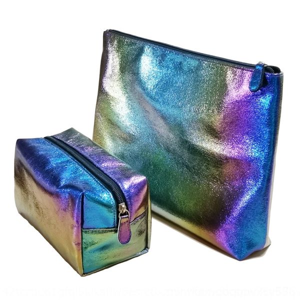 

znffh makeup color storage magic storage pu genuine transparent leather holographic canvas travel makeup bag portable wash bag fukgn