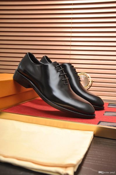 

sp 2020 new luxury men dress shoe leather formal shoe mens big size 38-48 oxford shoes for men fashion office shoes men 33, Black