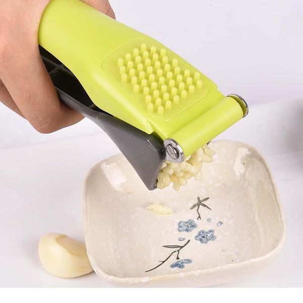

multi-function manual garlic presser crusher grinding slicer chopper stainless steel vegetables squeezer masher gadg bbydav