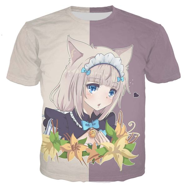 

new cool nekopara chocola vanilla 3d print shirts hippie horror comics men clothing