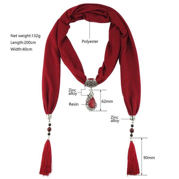 

ethnic style design collar shawl scarf statement jewelry necklace for ladies ceramic and peacock pendant tassel necklace scarf wmtvml, Blue;gray