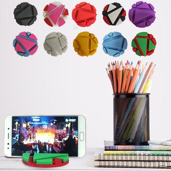

creative phone holder tablets mat silicone cup pad desk stand support for iphone 6 7 8 stand holder universal smartphone holder wmtqxd