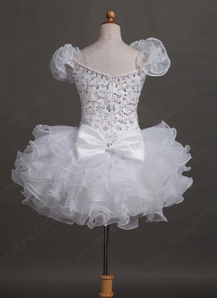 

girl's dresses wuzhiyi 2021 white crystal beading puffy cute kids princess for weddings girls pageant quality flower, Red;yellow