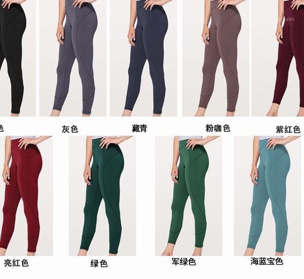 

running pants good quality women yoga gym fitness nude feeling legging high rise waist 3/4 length1, Black;blue