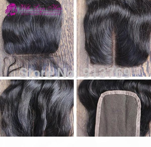 

6a stock 3.5*4 virgin brazilian hair body wave swiss lace front lace closure middle 3 part closure bleach knot ng, Black;brown