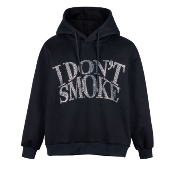

winter 2021 new clothes streetwear black hoodie nightgown woman 6953 l0ml