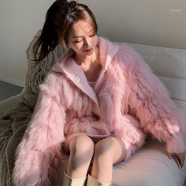 

women 2021 winter new fashion mid-long hooded coats female fake mink velvet fur coat ladies loose faux fur outwears q5031, Black