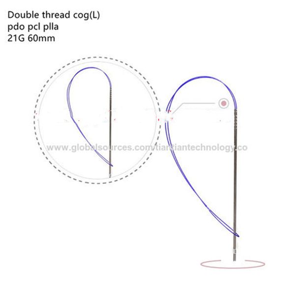 

beauty items plla pcl pdo 21g 60mm double thread cog pdo lift