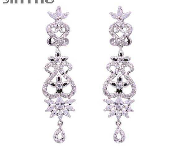 

jinyao luxury earrings for women bridal sparkling zircons rhinestones stud earrings wedding accessories221211, Golden;silver