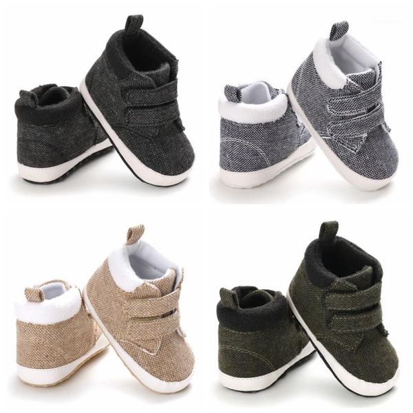 

spring autumn newborn baby boy girl soft sole canvas shoes warm boots anti-slip sneaker breathable solid first walkers 0-18m1