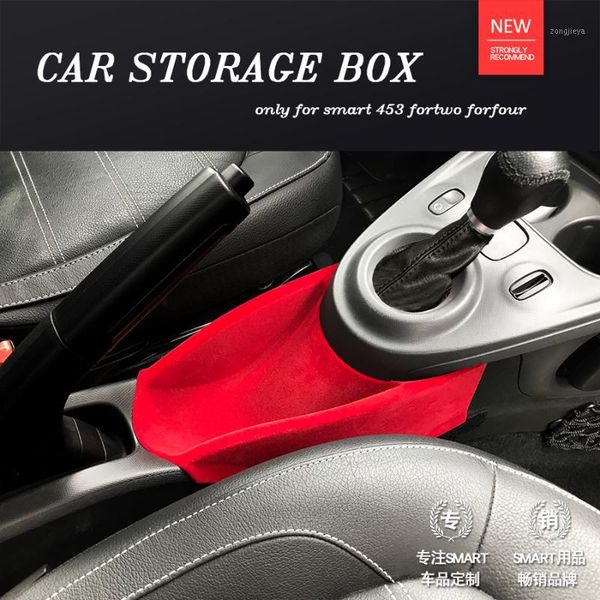 

car organizer for smart 453 fortwo forfour cover accessory armrest center storage box container glove case accessories1