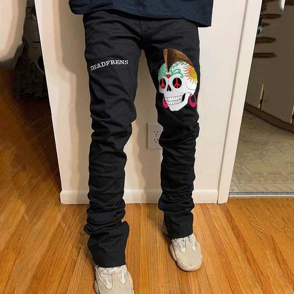 

beige gold faux leather pants harem jeans men name brand black skinny ripped distress affliction joggers, Blue