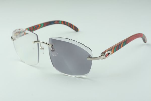 

direct sales high-end pchromic cutting lens sunglasses 4189706-a natural peacock pattern wooden sticks, size: 58-18-135 mm, White;black