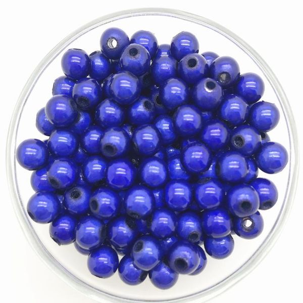 

new 4mm 6mm 8mm 3d acrylic round pearl spacer loose dream beads jewelry making bbyacx, Black