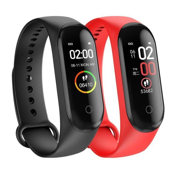 

m4 color screen wristband blood pressure heart rate monitor activity tracker smart band health fitness bracelet