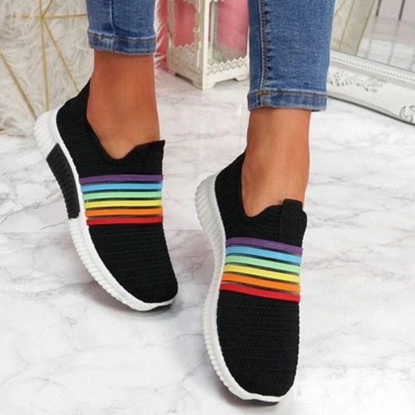 

women sneakers new casual shoes woman plus size slip-on shoes ladies flats fashion loafers air mesh breathable trend footwear #ey8v