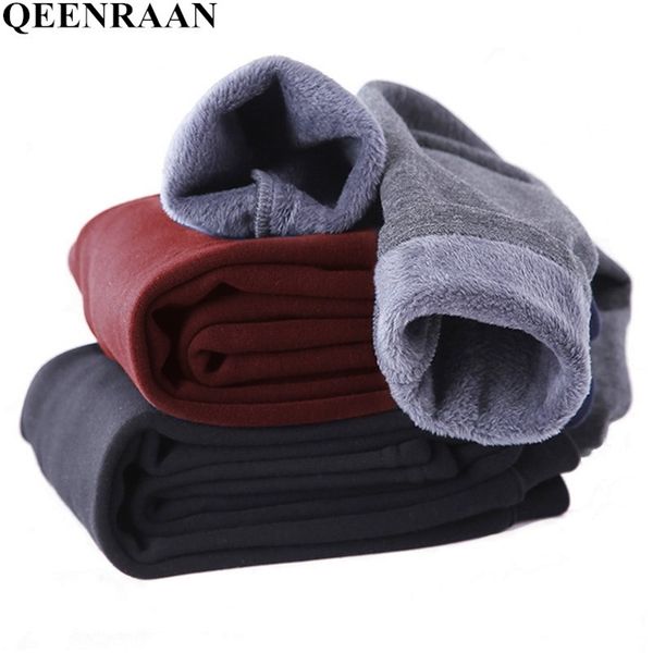 

sweet girls pants 2020 kids boys thick warm trousers winter children casual solid color warm pants girls leggings gray pink wine lj201019, Blue