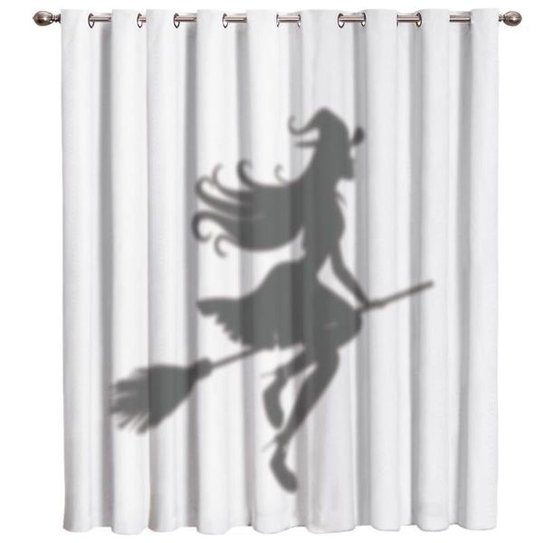 

curtain & drapes halloween style witch silhouette room curtains large window dark blinds living bathroom curtain1