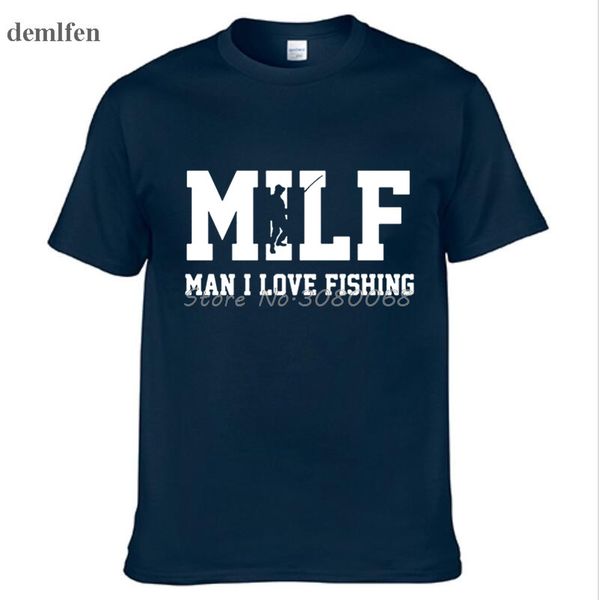 

sport summer fashion milf t shirt men short sleeve cotton men man i love fishinger t-shirt casual tshirt cool tees