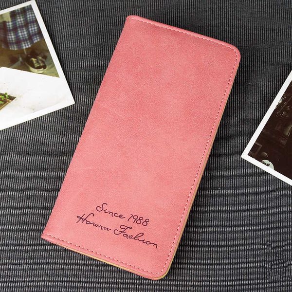 

2020 new women clutch fashion pu leather wallets female long fresh coin purses bag girls lady credit cards holder money wallet, Red;black