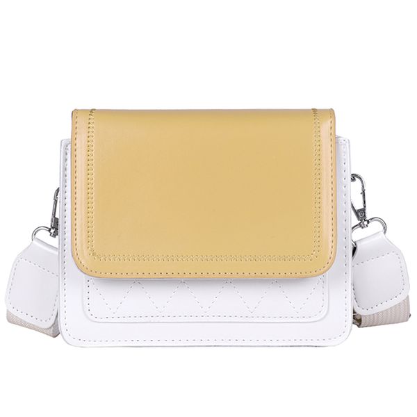 

mini leather crossbody bags for women quality wide strap female shoulder bag casual flap bag patchwork ladies' messenger sac