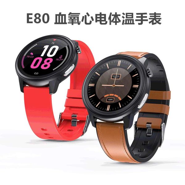 

new e80 oxygen thermometer ecg heart rate intelligent bracelet blood prsure pgg