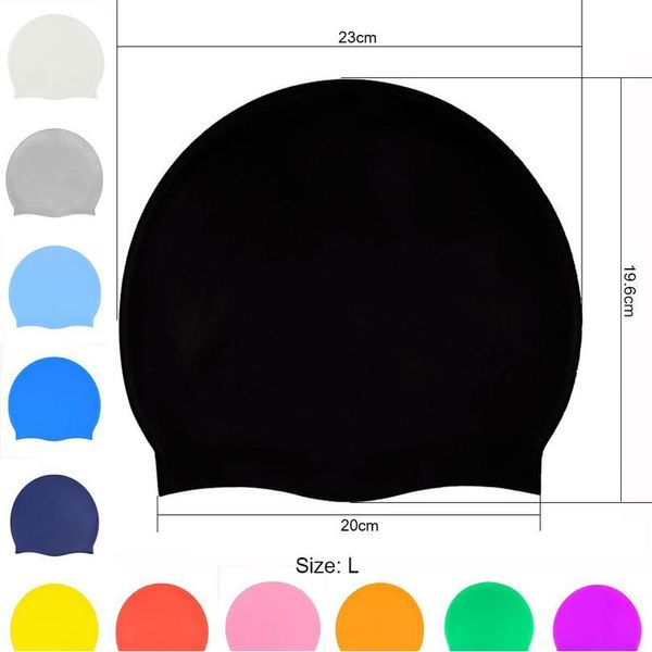 

waterproof sile swimming cap swim pool protect ears hair bathing caps hat for adults children men women boys girls sqcnwj