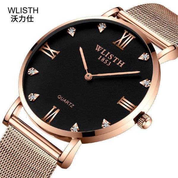 

women's dw thin is men's electroplating fashion student watch waterproof quartz qnjqpzat, Slivery;brown