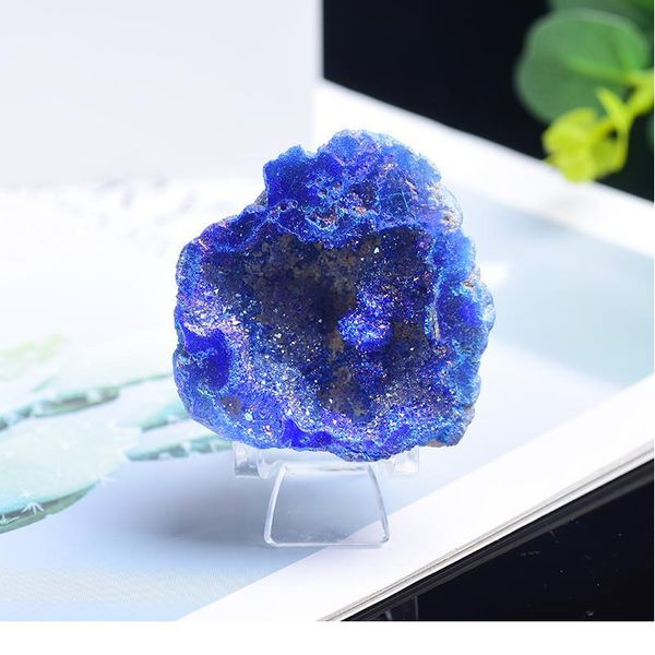 

50-80g natural crystal gold plated agate geode crystal cluster healing stone raw crystals reiki rock mineral specimen qu jlltkx, Black