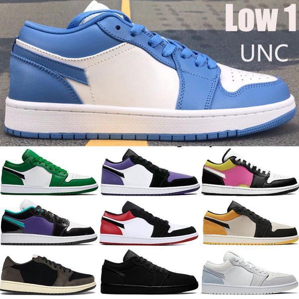 

basketball low 1 1s shoes jumpman unc og sp travis scotts black toe pine green triple black white men women trainers sneakers