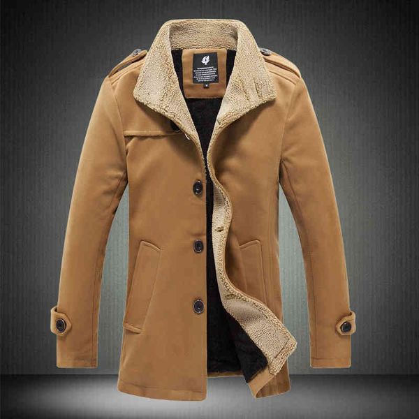

fur trench rabbit coats men casual thick warm long sleeve mens jacket oversized winter windbreaker overcoat big pocket 210524, Black;brown