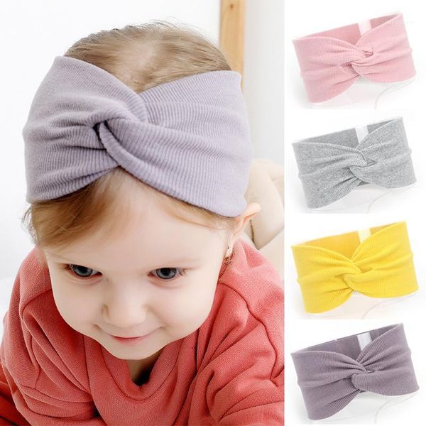 

baby turban twisted knot autumn winter newborn kids girl hat elastic children headbands hairband for girls baby hair accessories1, Yellow