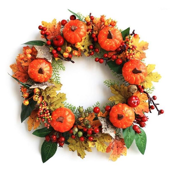 

christmas thanksgiving autumn wreath artificial berries door window qx2e1
