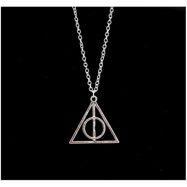 

50pcs book the deathly hallows necklace antique silver bronze gold deathly hallows pendants fashio sqcbwa dh_seller2010