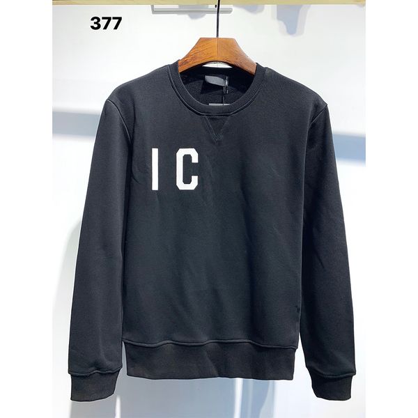 

sweatshirt men street dance skateboard cotton classic embroidery round neck plus velvet fashion hip hop pullover new style ww, Black