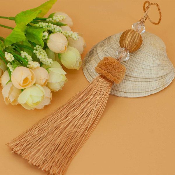 

wholesale 6pcs lot 12cm tassel with hanging rope silk sewing tassels trim decorative key tassel for curtains home decoration h qylojz