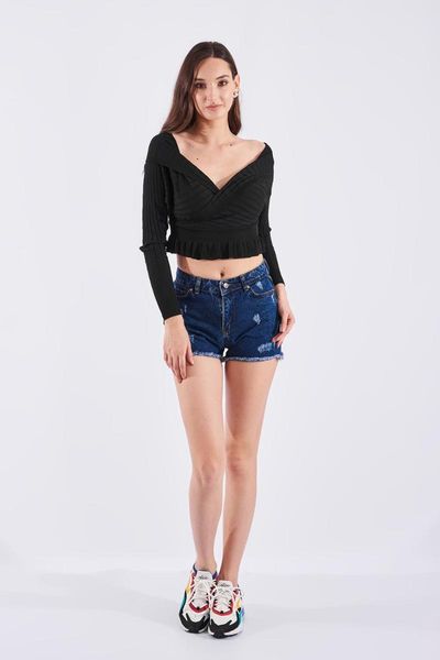 

women's blouses & shirts black ruffle detail blouse, White