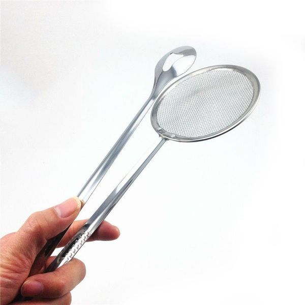 

aihogard portable sifter colander oil frying spoon with clip stainless steel baking tool fine mesh wire flour sifter sieve h bbycjq