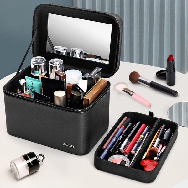 

portable make up box large-capacity cosmetic box travel organizer toiletry bag makeup maleta de maquiagem necessarie feminina